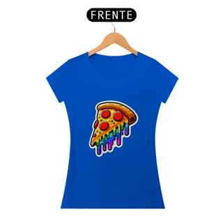 Nome do produto Camiseta Sticker Feminina - Pizza Rainbow