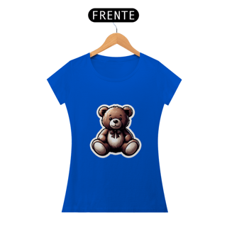 Nome do produto Camiseta Sticker Feminina - Teddy Urso