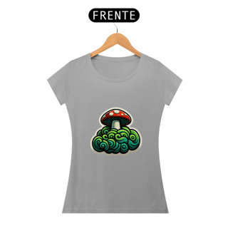 Nome do produto Camiseta Sticker Feminina - Cogumelo
