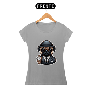 Nome do produto Camiseta Sticker Feminina - Pug 