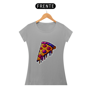 Nome do produto Camiseta Sticker Feminina - Pizza galaxy