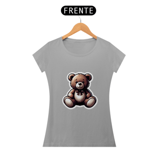Nome do produto Camiseta Sticker Feminina - Teddy Urso