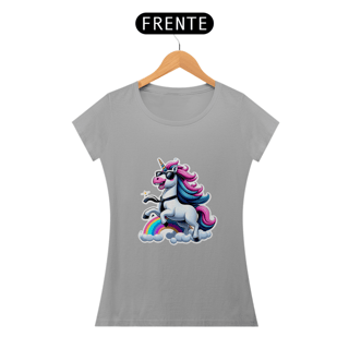 Nome do produto Camiseta Sticker Feminina -  Unicornio
