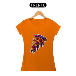 Nome do produto Camiseta Sticker Feminina - Pizza galaxy