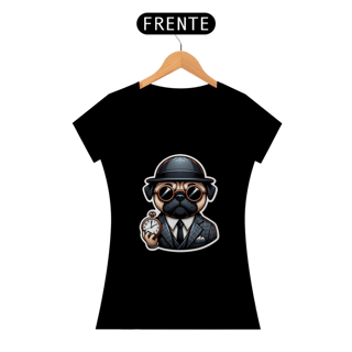 Nome do produto Camiseta Sticker Feminina - Pug 