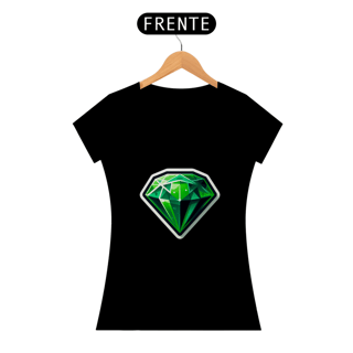 Nome do produto Camiseta Sticker Feminina - Esmeralda