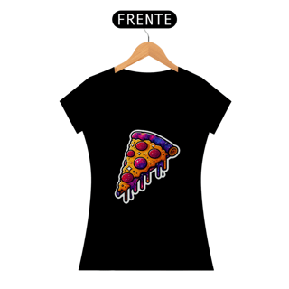 Nome do produto Camiseta Sticker Feminina - Pizza galaxy