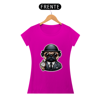 Nome do produto Camiseta Sticker Feminina - Pug 