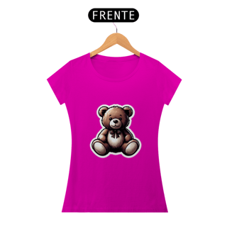 Nome do produto Camiseta Sticker Feminina - Teddy Urso