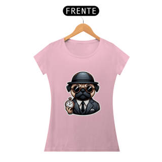 Nome do produto Camiseta Sticker Feminina - Pug 