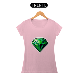 Nome do produto Camiseta Sticker Feminina - Esmeralda