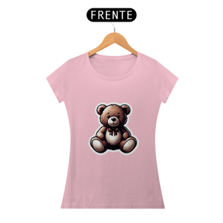 Nome do produto Camiseta Sticker Feminina - Teddy Urso
