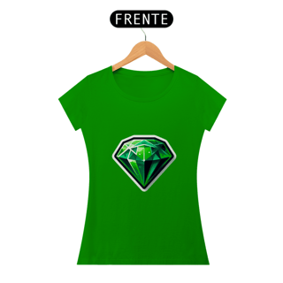 Nome do produto Camiseta Sticker Feminina - Esmeralda