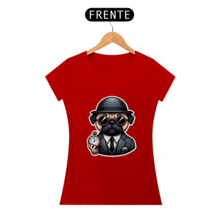 Nome do produto Camiseta Sticker Feminina - Pug 