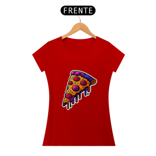 Nome do produto Camiseta Sticker Feminina - Pizza galaxy