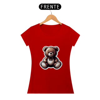 Nome do produto Camiseta Sticker Feminina - Teddy Urso