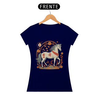 Nome do produto Chinese New Year (Eclipse) - T-Shirt Baby Look White Horse
