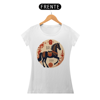 Nome do produto Chinese New Year (Eclipse) - T-Shirt Baby Look Black Horse