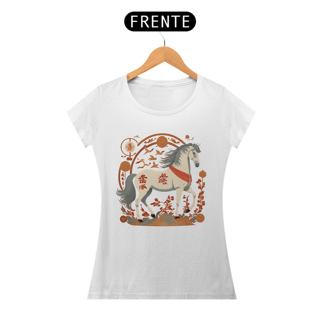 Nome do produto Chinese New Year (Eclipse) - T-Shirt Baby Look White Horse