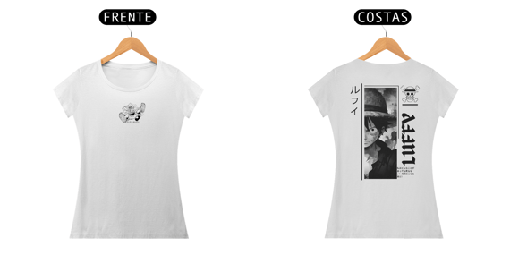 One Piece - Baby Long Branca Frente/Costas Luffy I