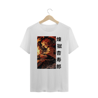 Nome do produto Demon Slayer - T-Shirt Plus Size Branca Rengoku