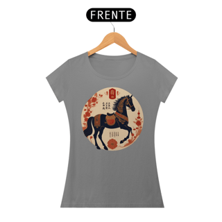 Nome do produto Chinese New Year (Eclipse) - T-Shirt Baby Look Black Horse