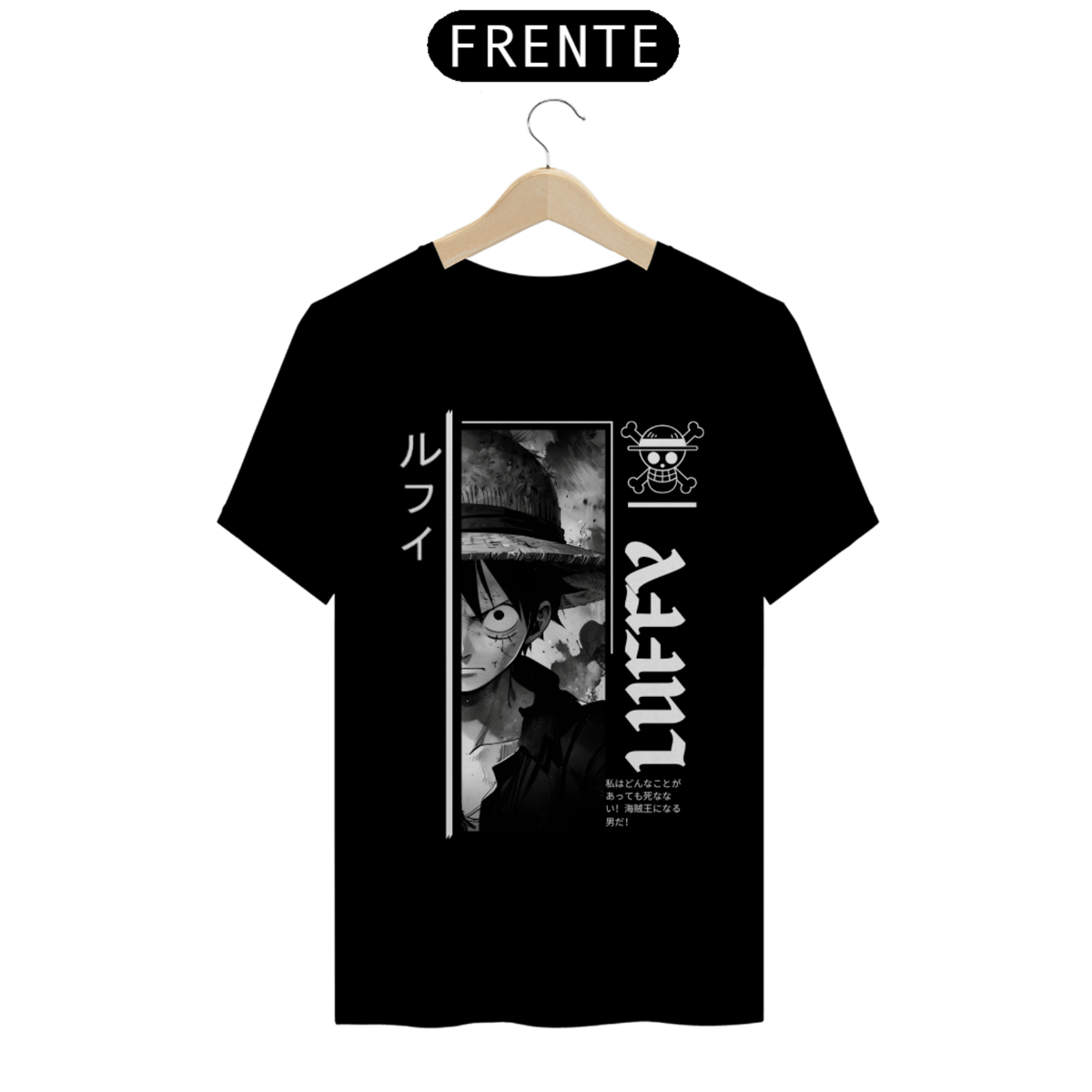 Nome do produto: One Piece - T-Shirt Preta Frente Luffy I