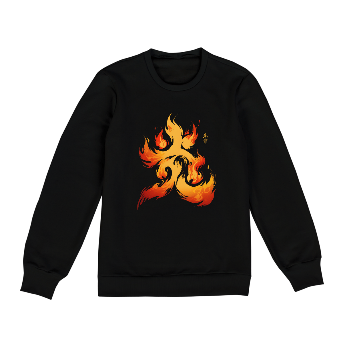 Nome do produto: Demon Slayer - Moletom Preto e Branco Rengoku Flame