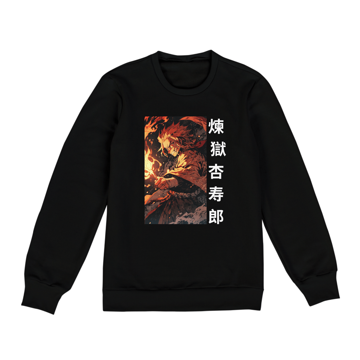 Nome do produto: Demon Slayer - Moletom Preto Rengoku