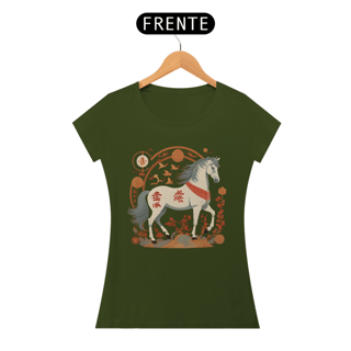 Nome do produto Chinese New Year (Eclipse) - T-Shirt Baby Look White Horse