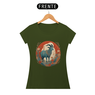 Nome do produto Chinese New Year - T-Shirt Baby Look Blue Goat