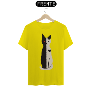 Nome do produto Camiseta Coração Felino - T-Shirt Unisex
