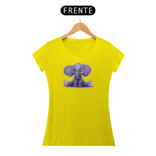 Nome do produto Camiseta Baby Look Elefantinho Meditando