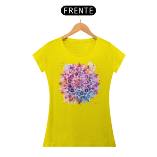 Nome do produto Camiseta Baby Look Mandala Splash