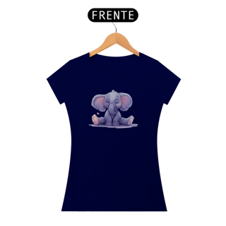 Nome do produto Camiseta Baby Look Elefantinho Meditando