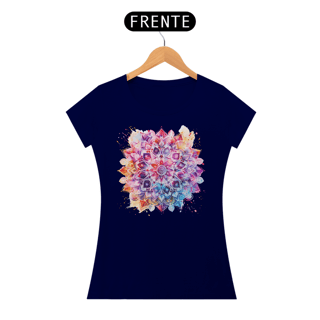 Nome do produto Camiseta Baby Look Mandala Splash