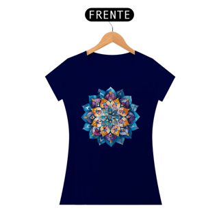 Nome do produto Camiseta Baby Look Mandala Serenidade Profunda