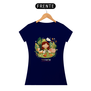 Nome do produto Camiseta Baby Look Vegana pelos Animais