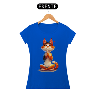 Nome do produto Camiseta Baby Look Gato Yoga