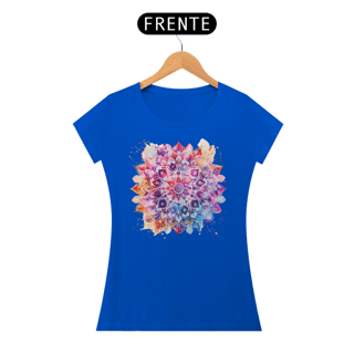 Nome do produto Camiseta Baby Look Mandala Splash