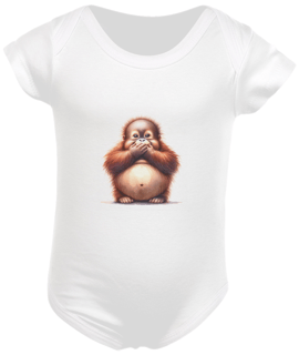 Nome do produto Body Infantil Baby Orangutango com mãos na boca