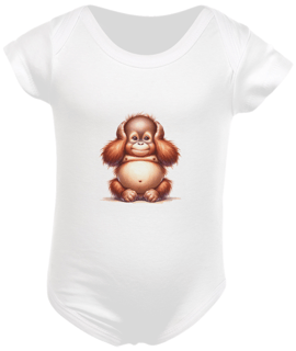 Nome do produto Body Infantil Baby Orangutango com mãos na cabeça