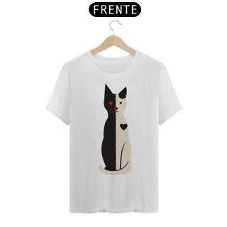Nome do produto Camiseta Coração Felino - T-Shirt Unisex