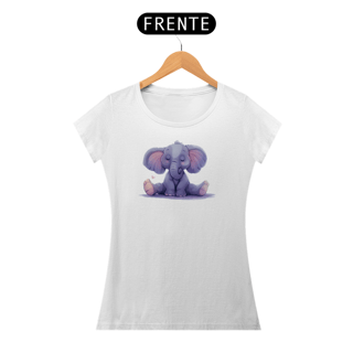 Nome do produto Camiseta Baby Look Elefantinho Meditando