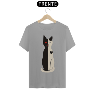 Nome do produto Camiseta Coração Felino - T-Shirt Unisex