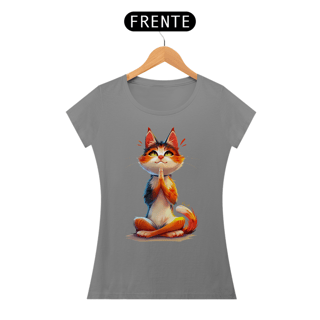 Nome do produto Camiseta Baby Look Gato Yoga