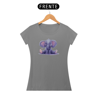 Nome do produto Camiseta Baby Look Elefantinho Meditando