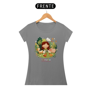 Nome do produto Camiseta Baby Look Vegana pelos Animais
