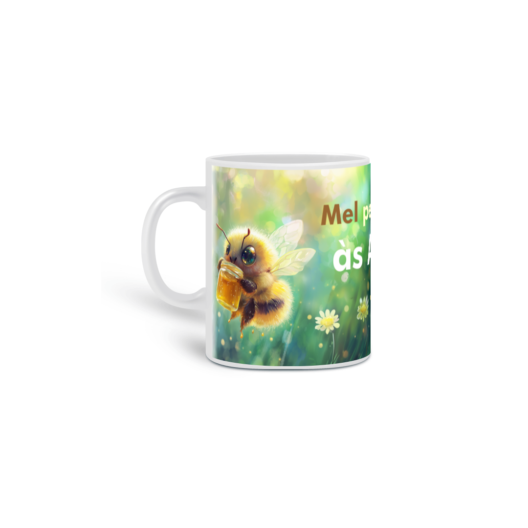 Nome do produto: Caneca Mel pertence às Abelhas