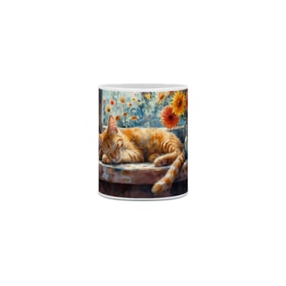Nome do produto Caneca Gato na Janela - Aquarela Digital